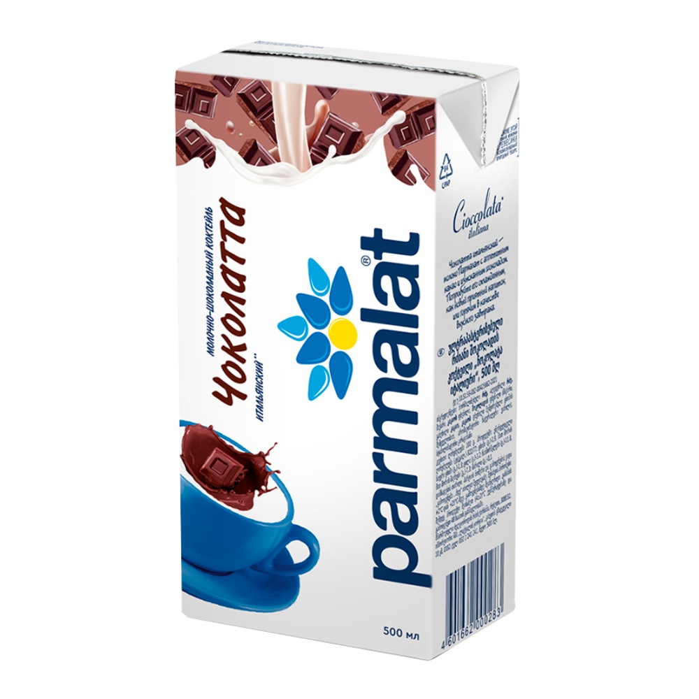 Коктейль молочный Пармалат 1,9% 0,5л Чоколатта Итальяна; 12