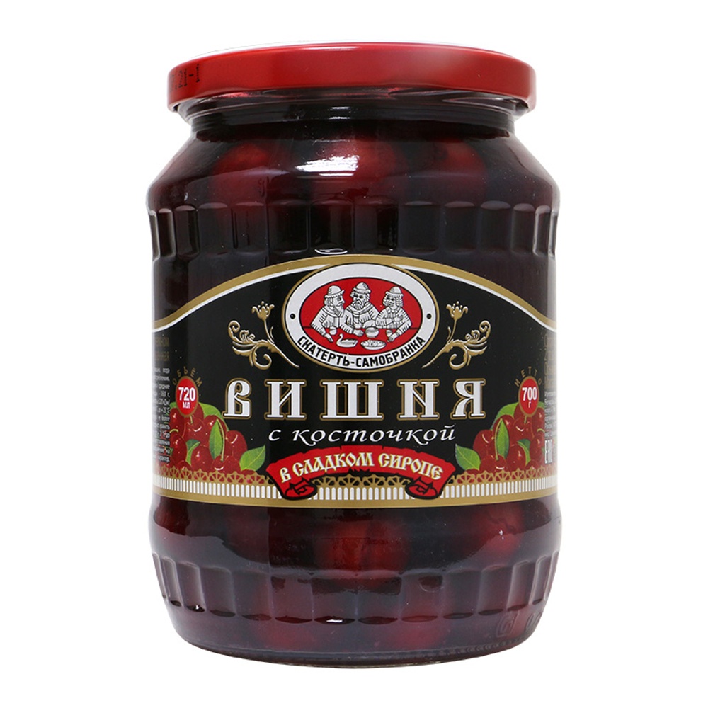 Компот Скатерть Самобранка Вишня с/к 720мл ст/б