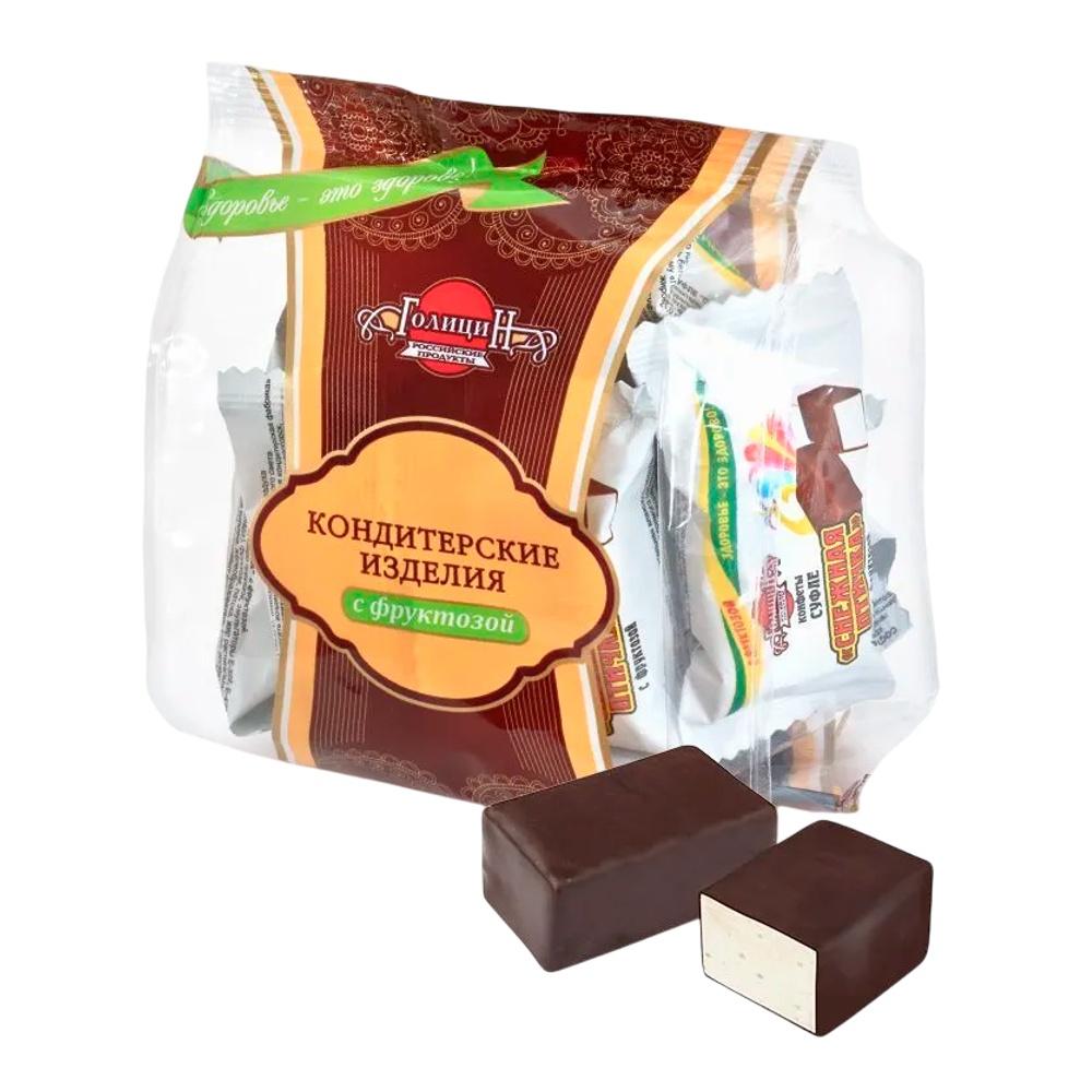 Конфеты на фруктозе Голицин Суфле Снежная птичка 180г