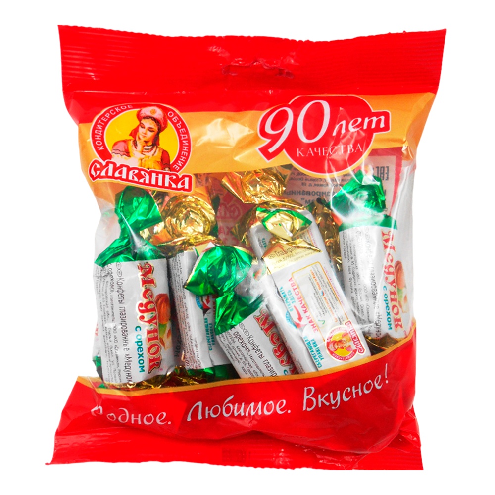 Конфеты Славянка Медунок с орехом 193г