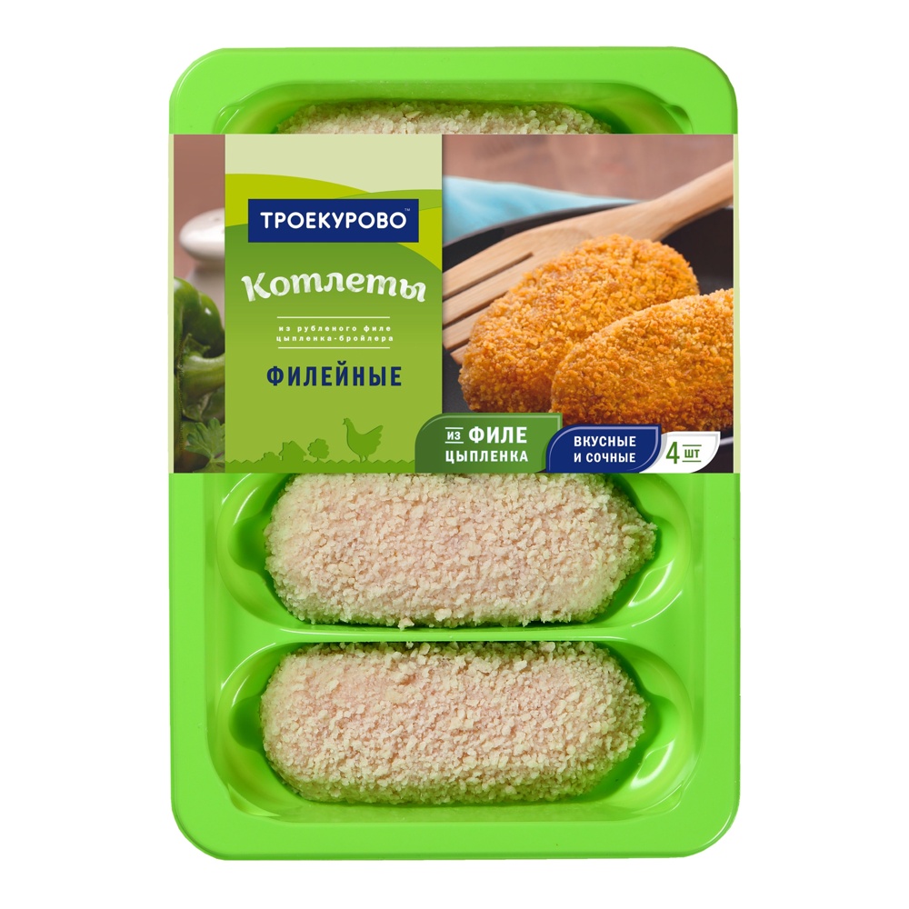 Котлеты куриные Филейные 500г Троекурово