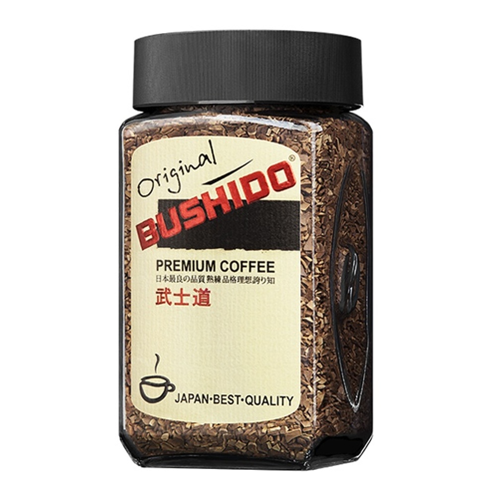 Кофе Бушидо Оригинал растворимый сублимированный 100г ст/б