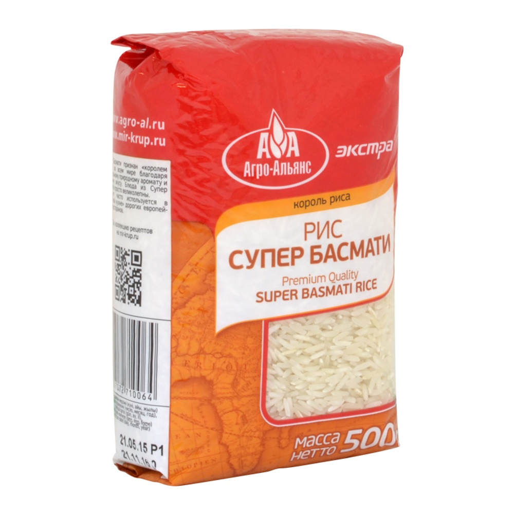 Рис Супер Басмати Экстра Агроальянс 500г