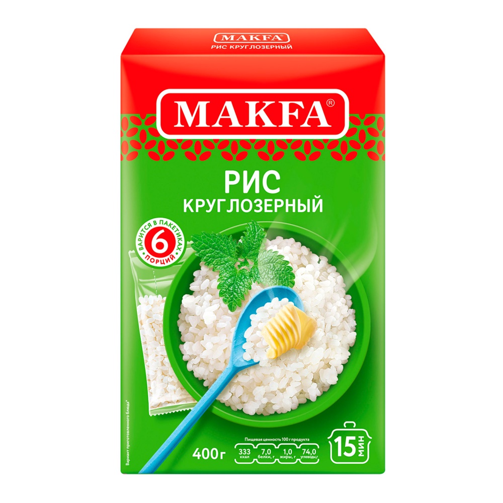 Крупа Макфа Рис круглозерный 80г*5