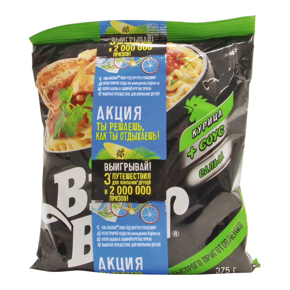 Лапша Биг Бон курица + соус сальса 75г