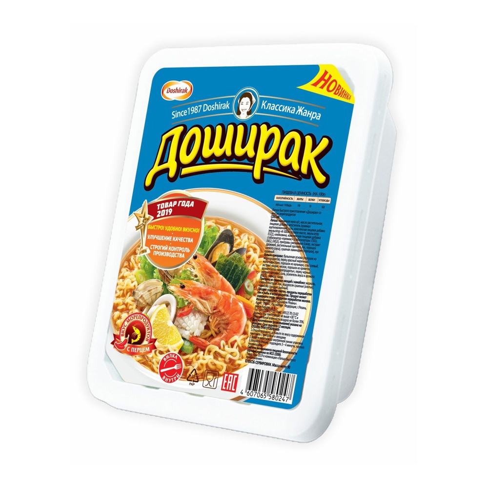 Лапша Доширак со вкусом морепродуктов 90г
