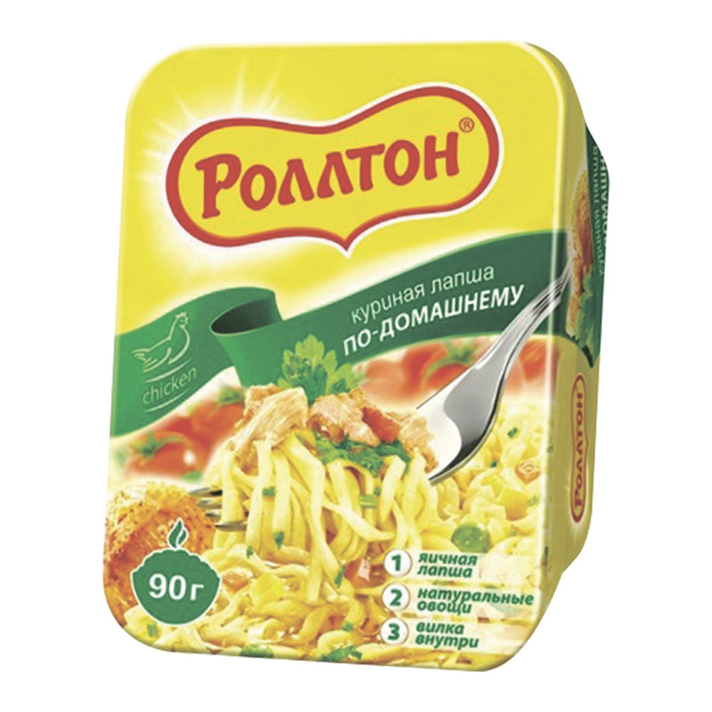 Лапша Роллтон с курицей По-домашнему 90г