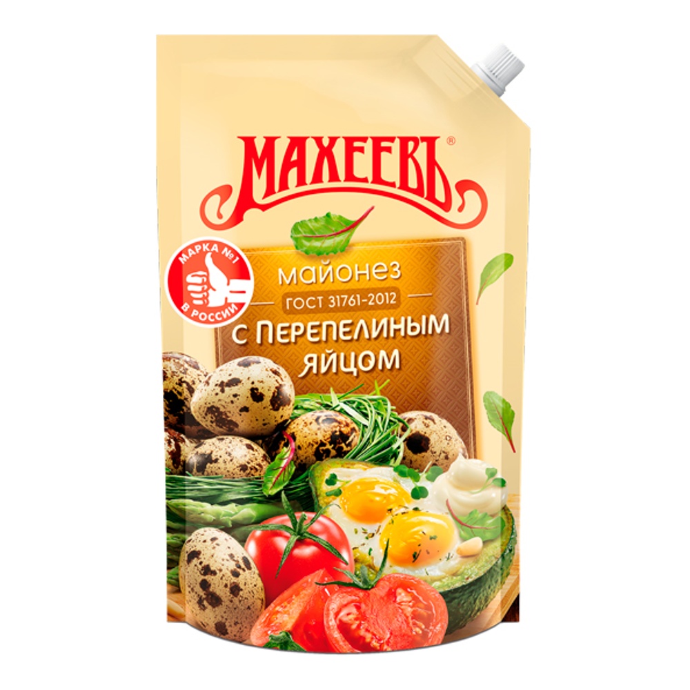 Майонез Махеевъ Премиум с перепелиным яйцом 50,5% 770г