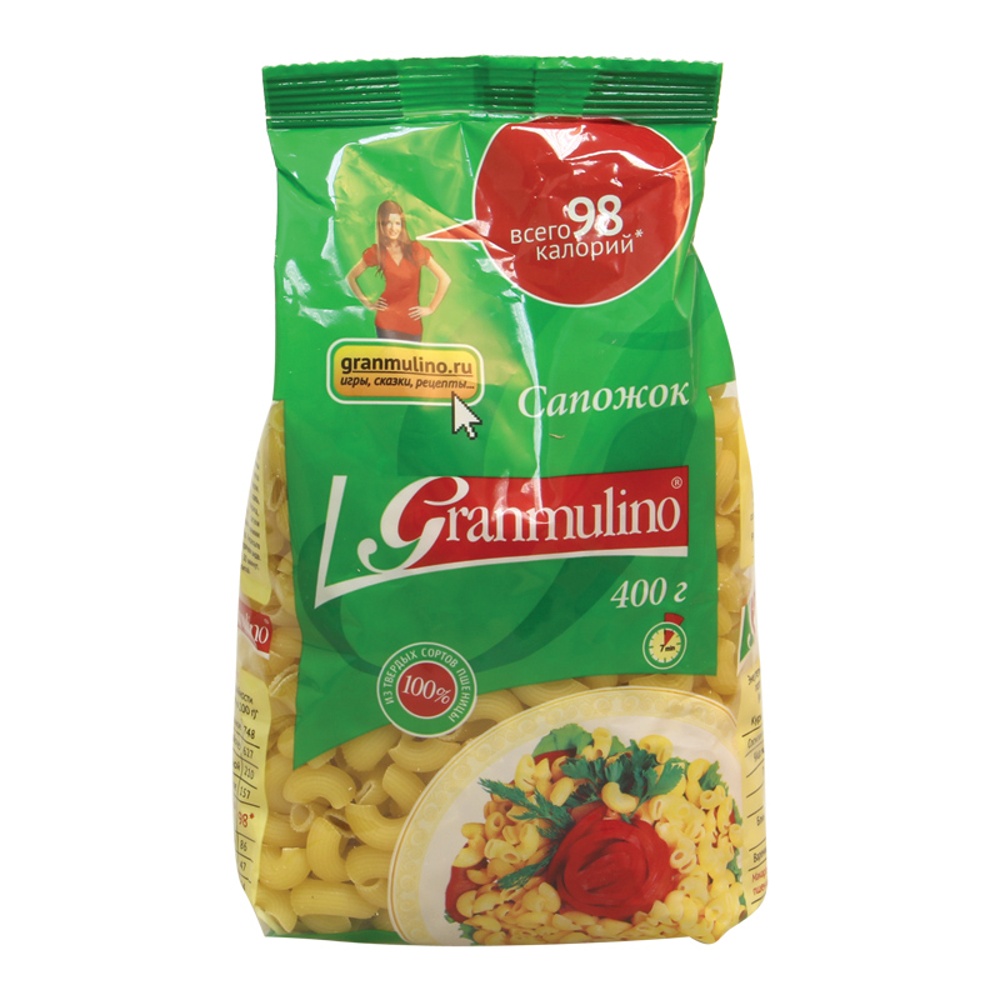 Макароны Гранмулино Сапожок 400г