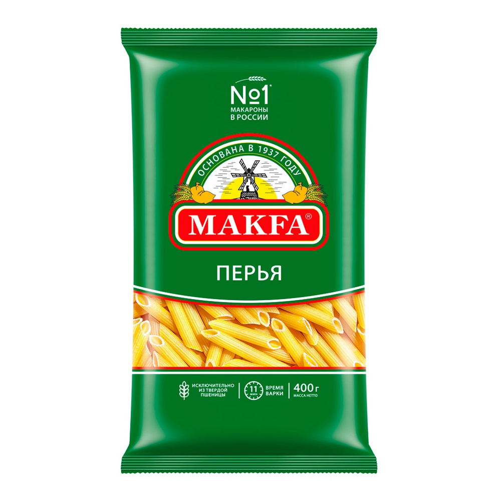 Макароны Макфа Перья любительские высший сорт 400г