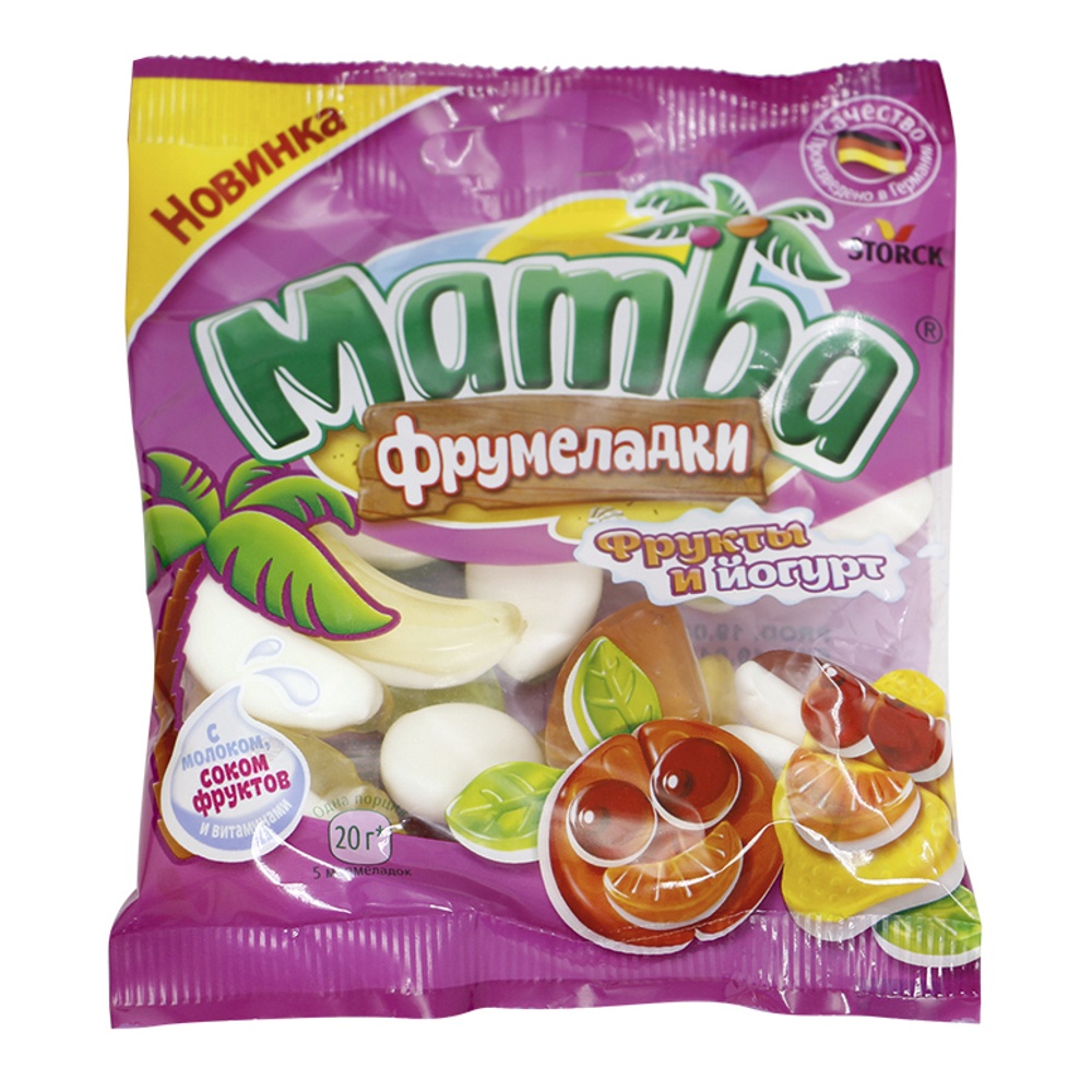 Мармелад жевательный Мамба Фрукты и йогурт 72г