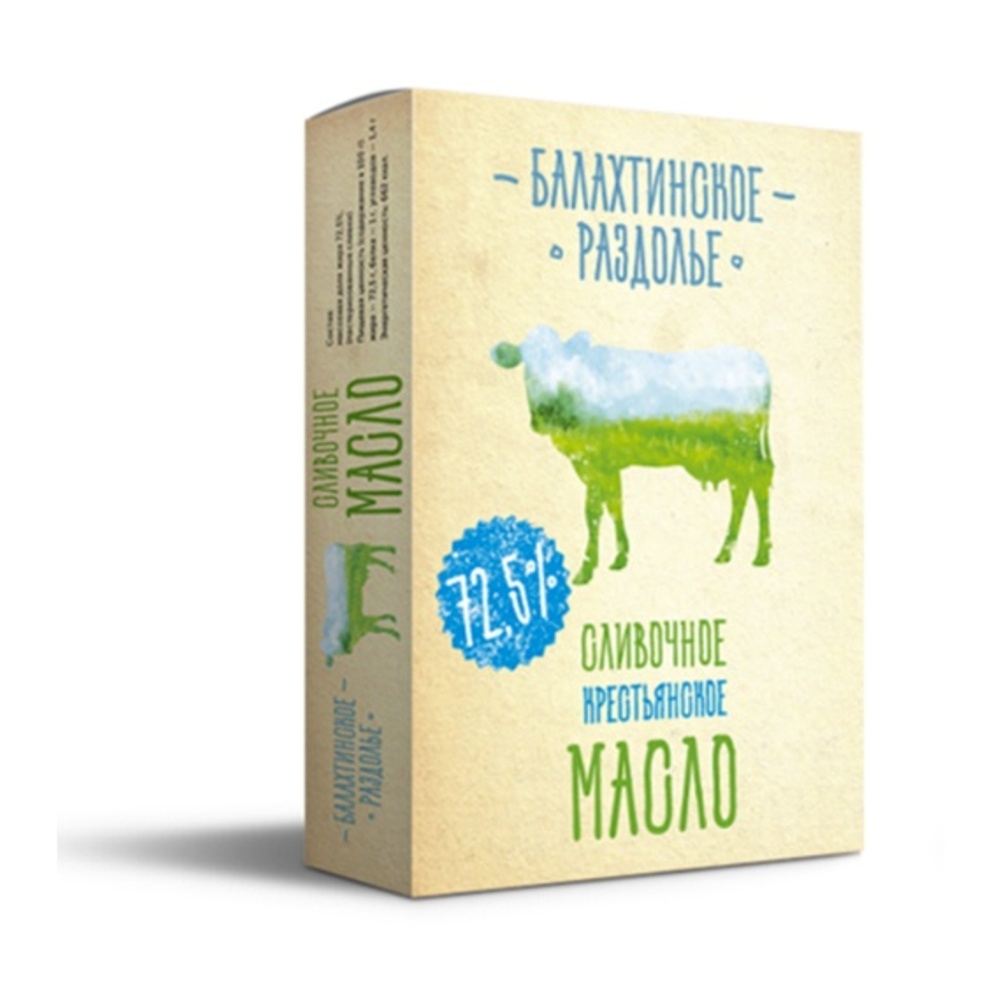 Масло Балахтинское раздолье сливочное Крестьянское 72,5% 180г