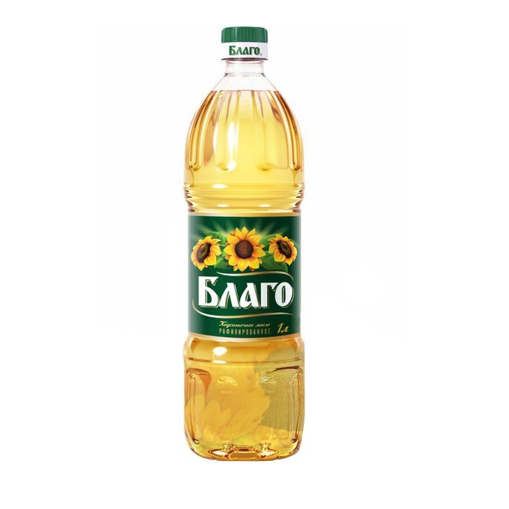 Масло Благо подсолнечное в/с раф/дез 1л пл/б