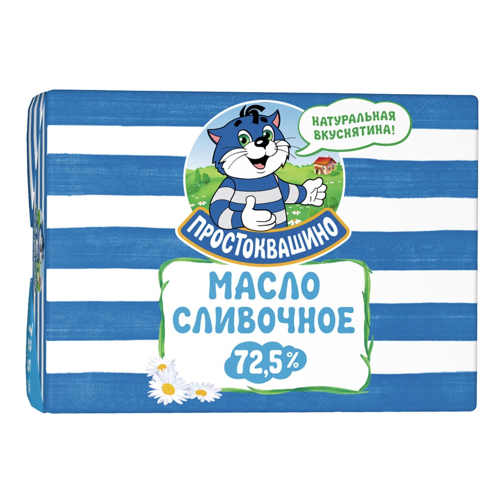 Масло Простоквашино сливочное Крестьянское 72,5% 180г