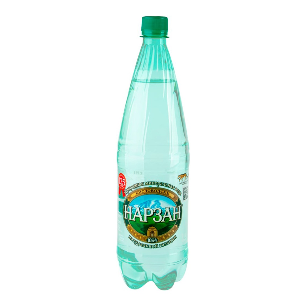 Мин вода Нарзан природная лечебно-столовая газированная 1л пл/б