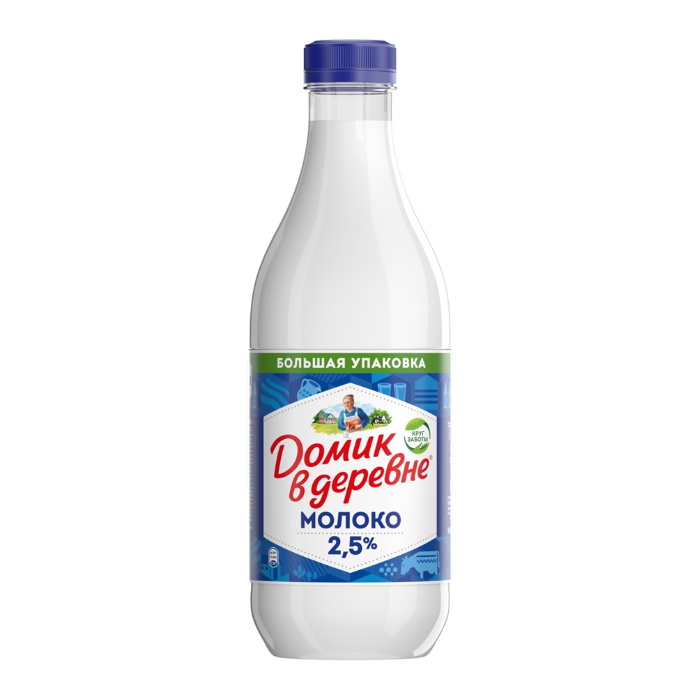Молоко Домик в деревне 2,5% 1400мл  пастеризованное