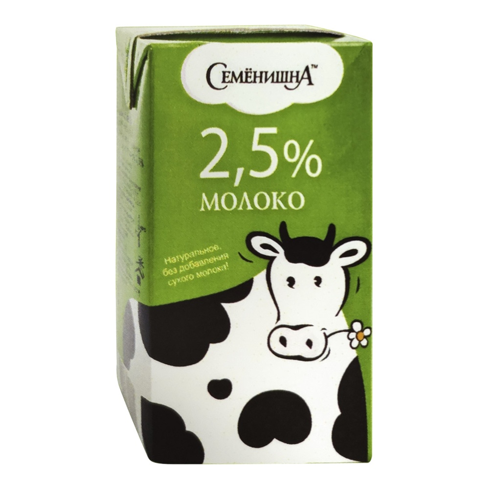Молоко Семенишна 2,5% 1л