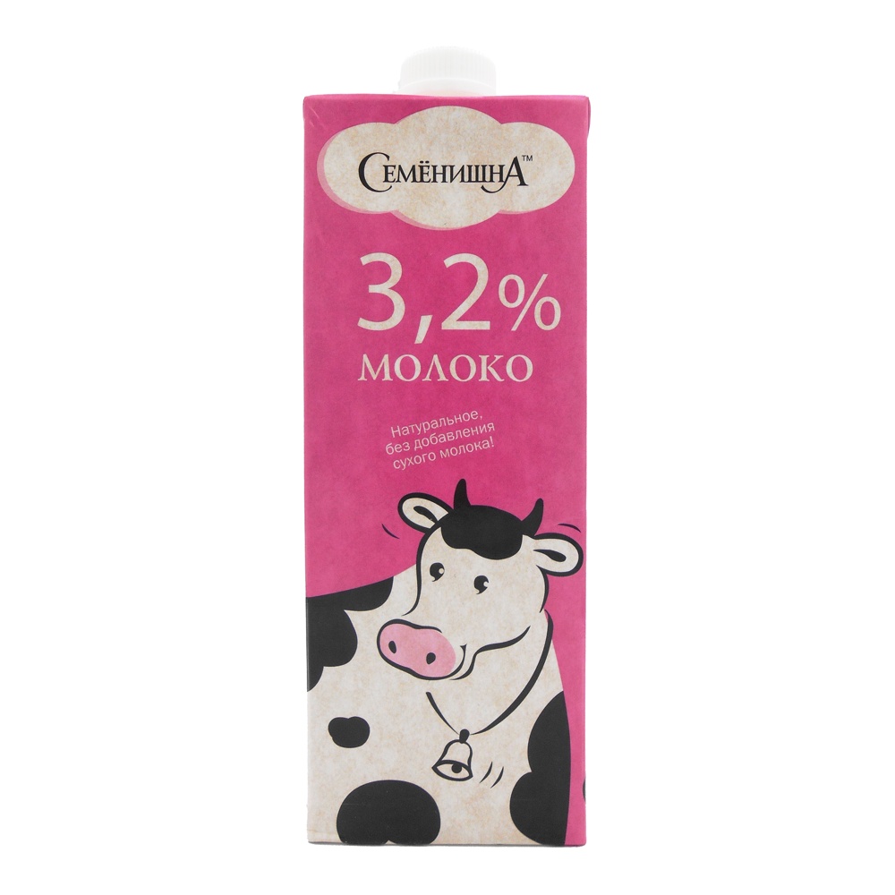 Молоко Семенишна 3,2% 1л т/б
