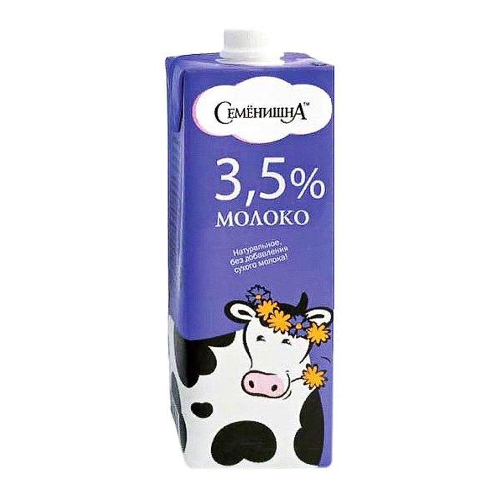 Молоко Семенишна 3,5% 1л т/б