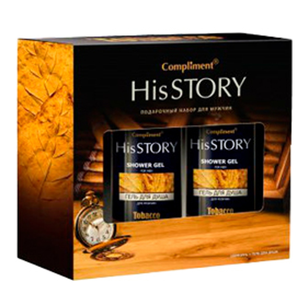 Набор Комплимент Мен 996 Хис Стори Тобакко шампунь 320мл + гель д/душа 320мл