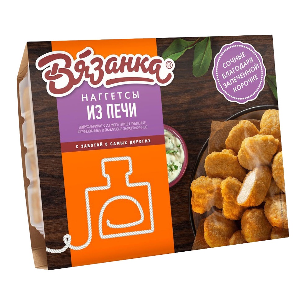 Наггетсы Ня-няггетсы Сливушки из печи с куриным филе с/м 250г Вязанка
