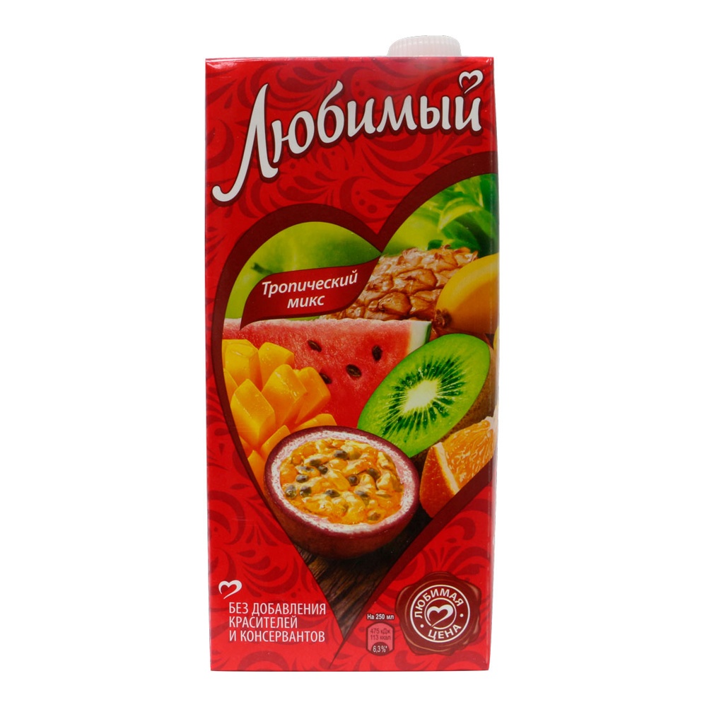 Напиток сокосодержащий Любимый 0,95л Тропический микс