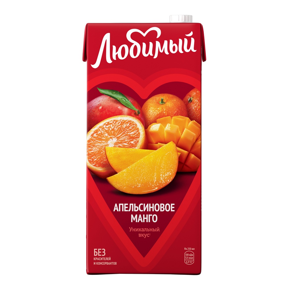Напиток сокосодержащий Любимый 1,93л Апельсин-Манго-Мандарин