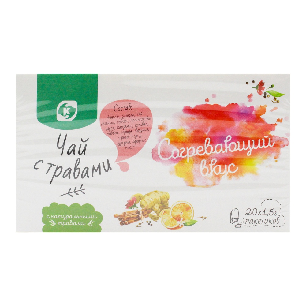 Напиток чайный Командор Согревающий вкус 20п*1,5г