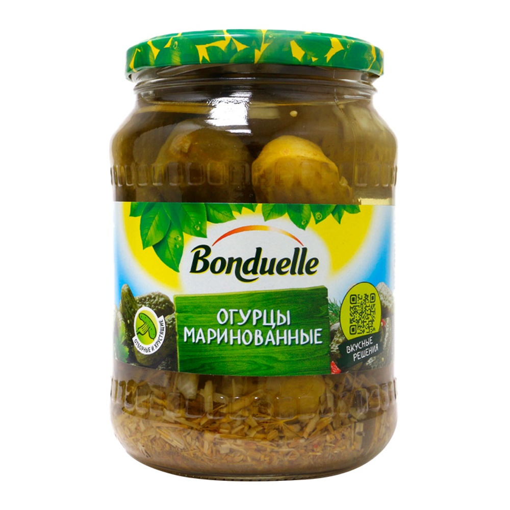 Огурцы Бондюэль маринованные 6-9см 680г