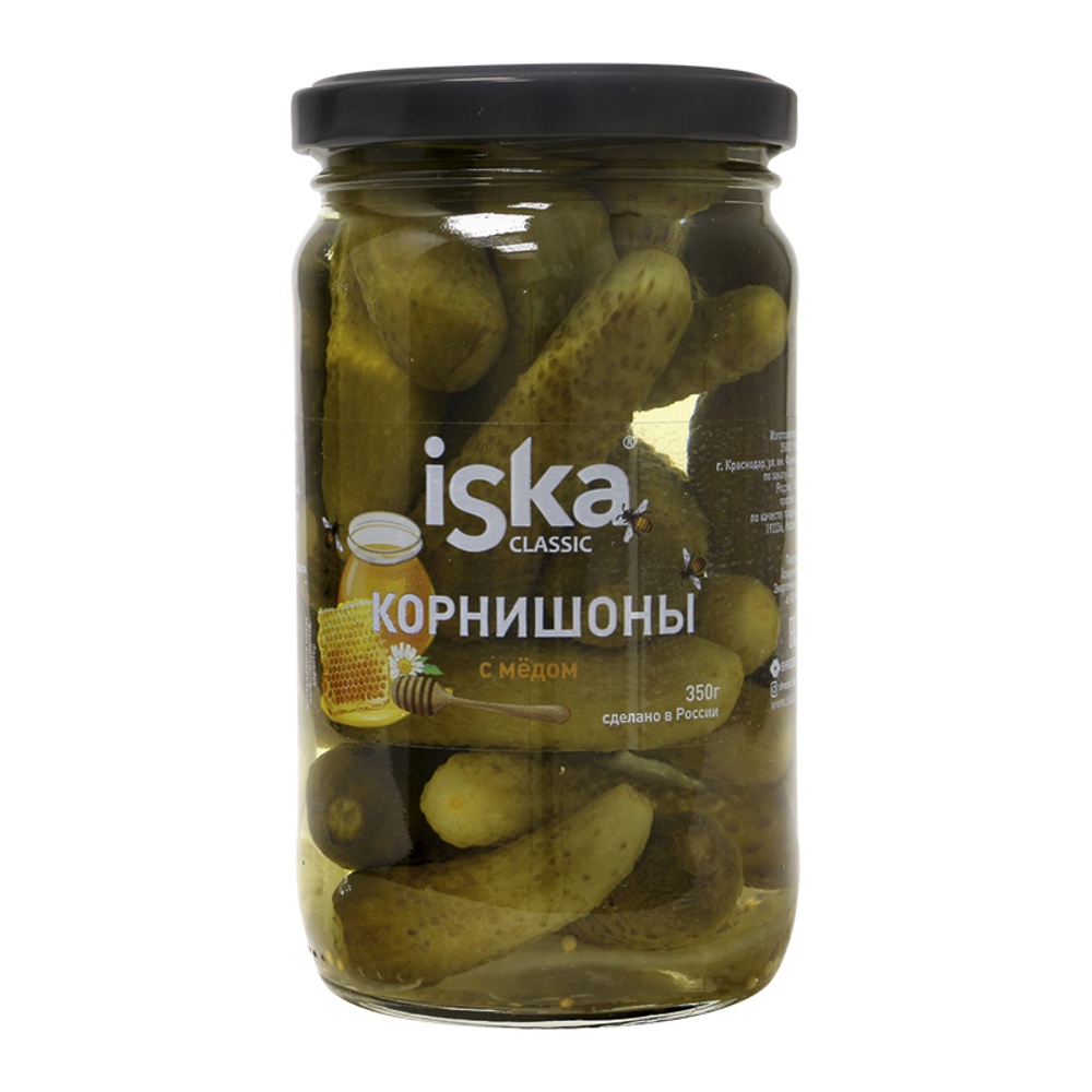 Огурцы Иска корнишоны с медом 350г