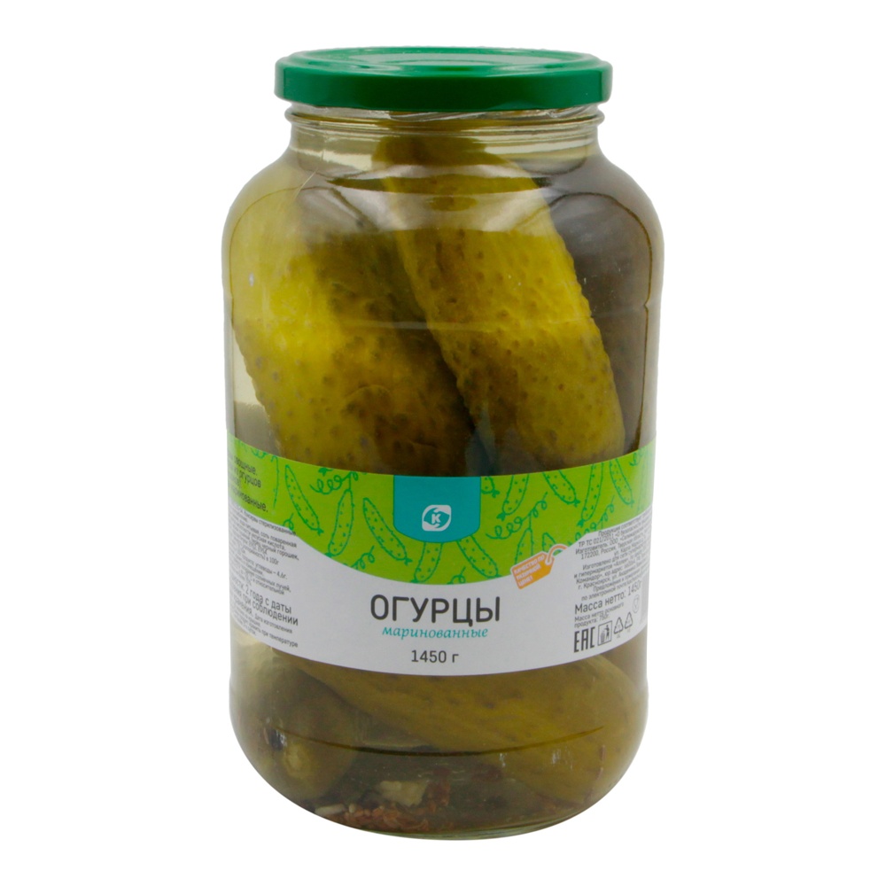Огурцы Командор маринованные 1450г