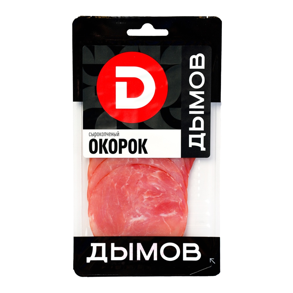 Окорок с/к 70г нарезка в/у Дымов