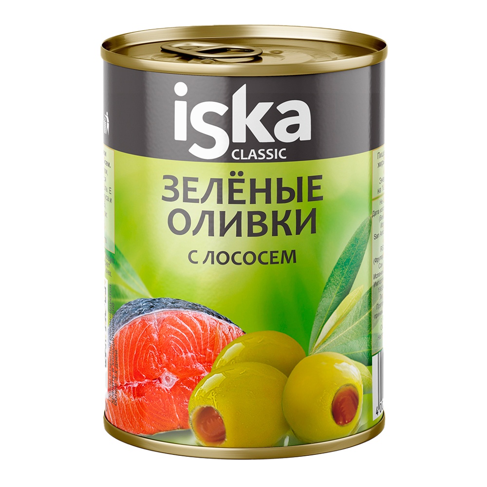 Оливки Иска фаршированные лососем 300мл ж/б