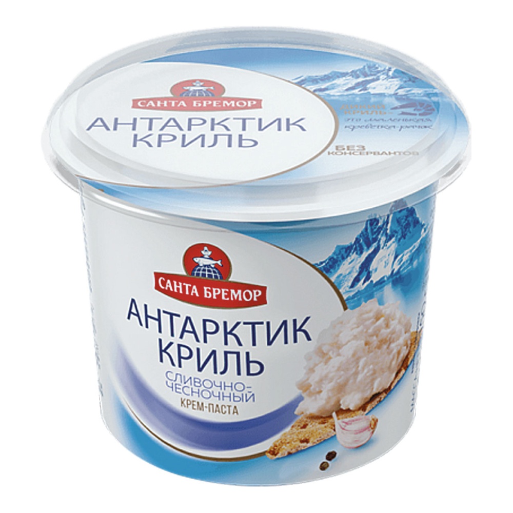 Паста из морепродуктов Санта Бремор Антарктик-Криль сливочно-чесночный 150г