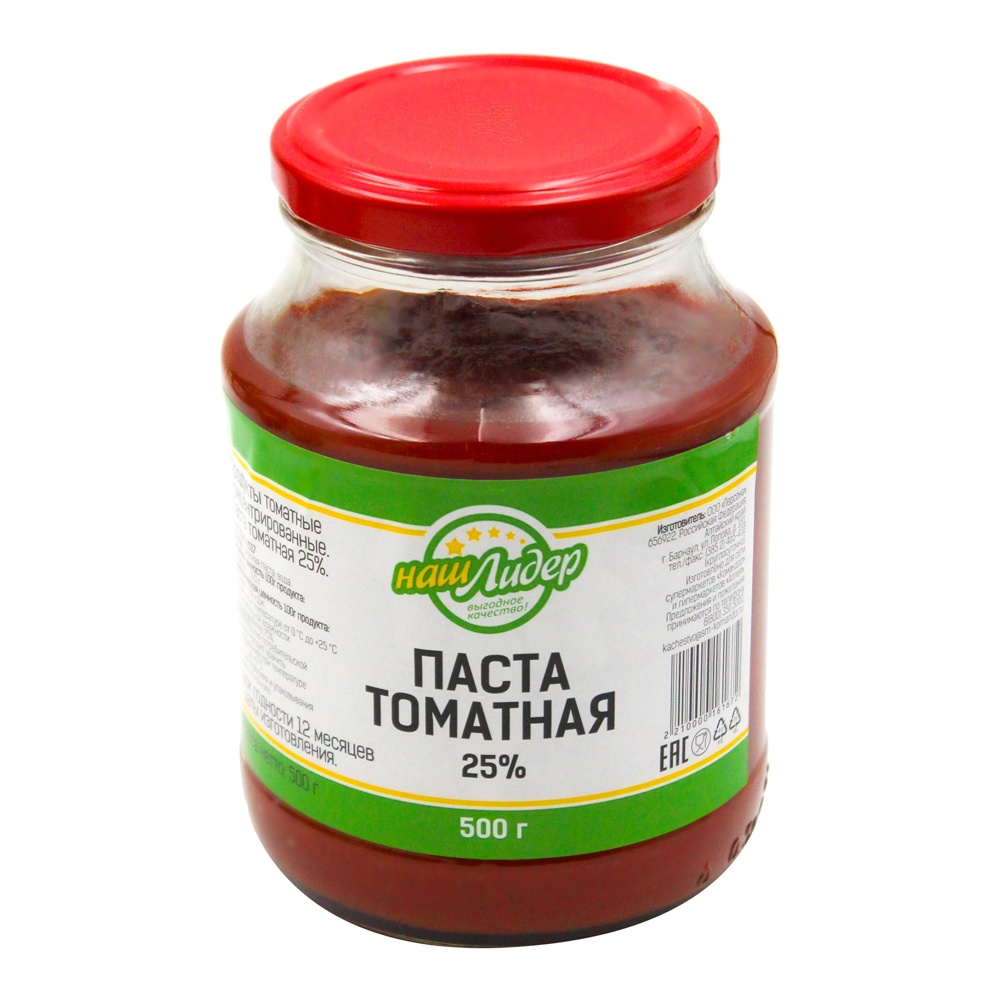 Паста томатная Наш Лидер 25% 500г ст/б