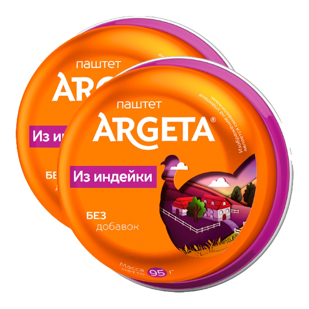 Паштет Аргета из мяса индейки 95г ж/б