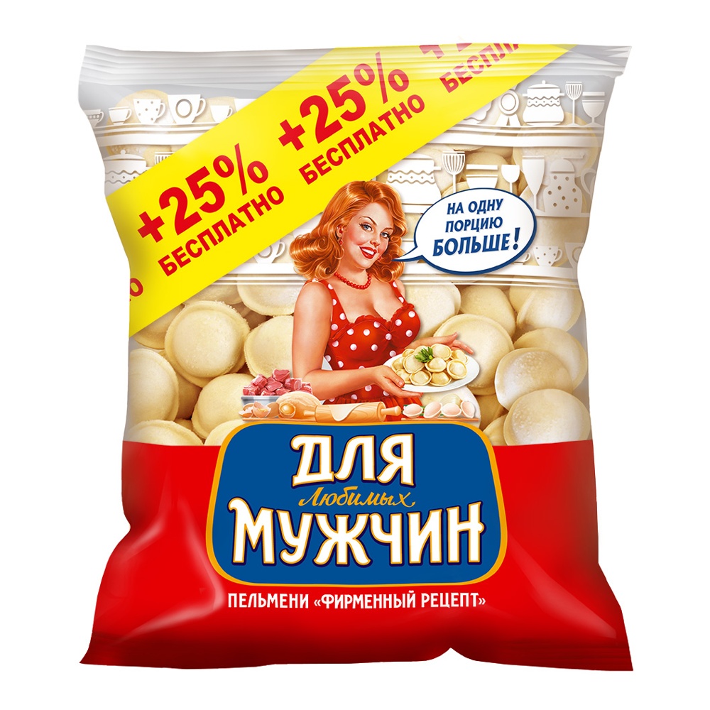 Пельмени Сибирский Гурман Для любимых мужчин Фирменный рецепт 1000г