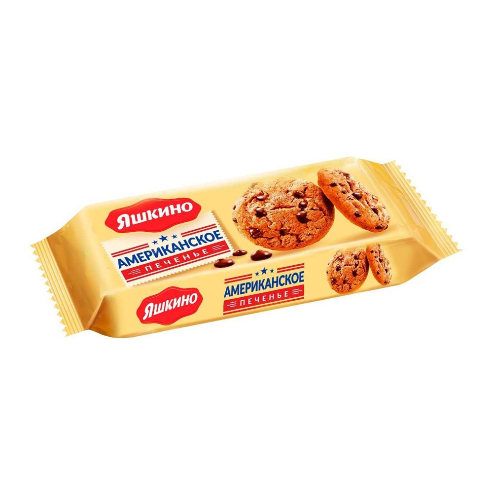 Печенье Яшкино Американское с каплями сдобное 200г