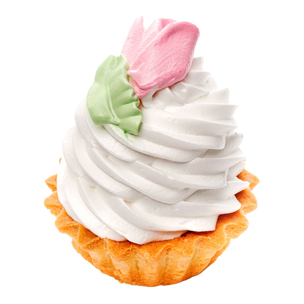 Пирожное песочное Корзиночка с белковым кремом 0,085кг Командор