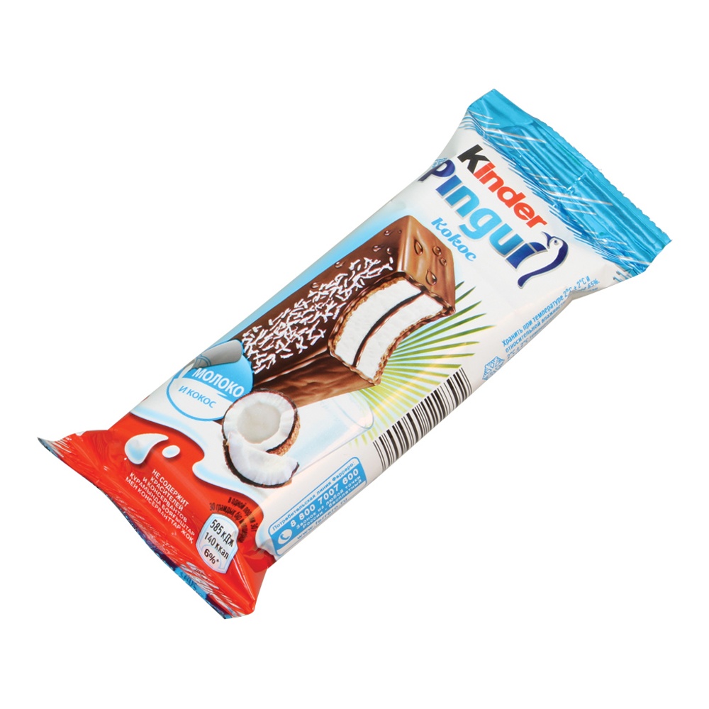 Пирожное с молочной начинкой Киндер Пингви кокос 32,5% 30г