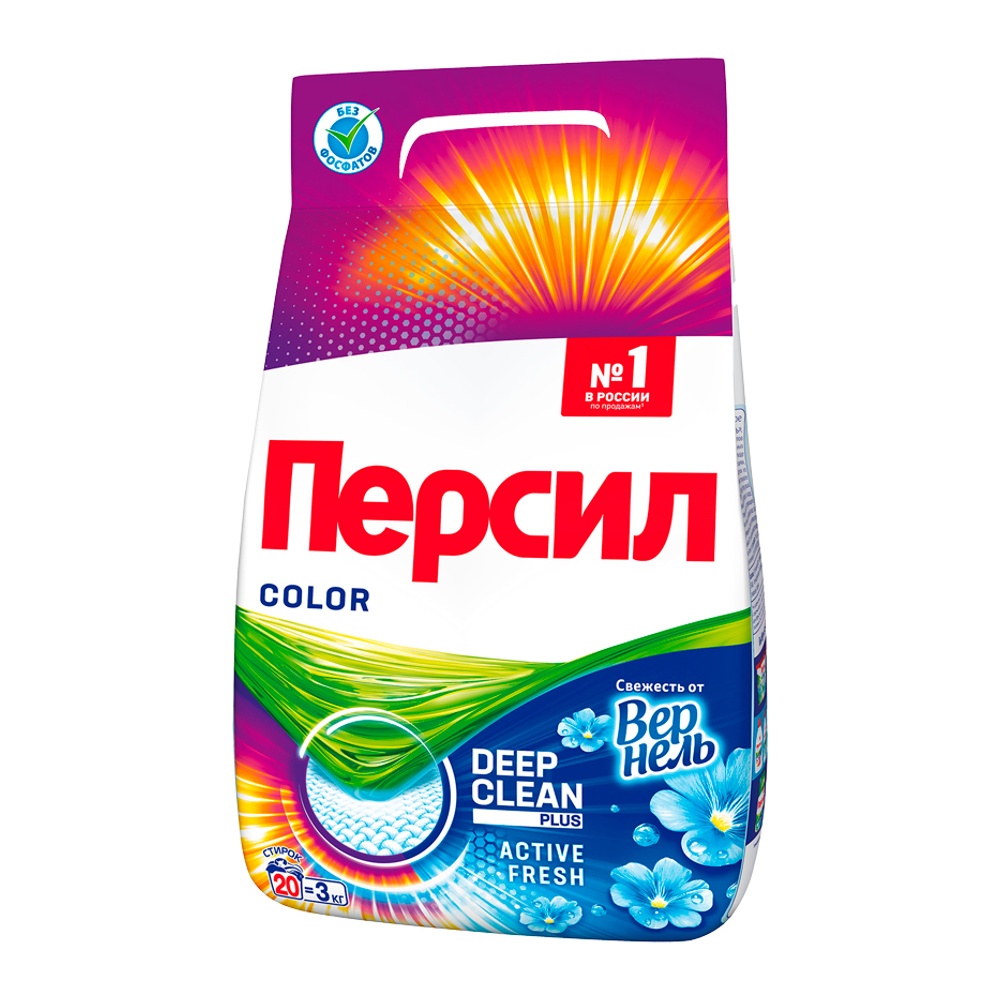 Стиральный порошок Персил Автомат 3кг Колор Свежесть Вернеля