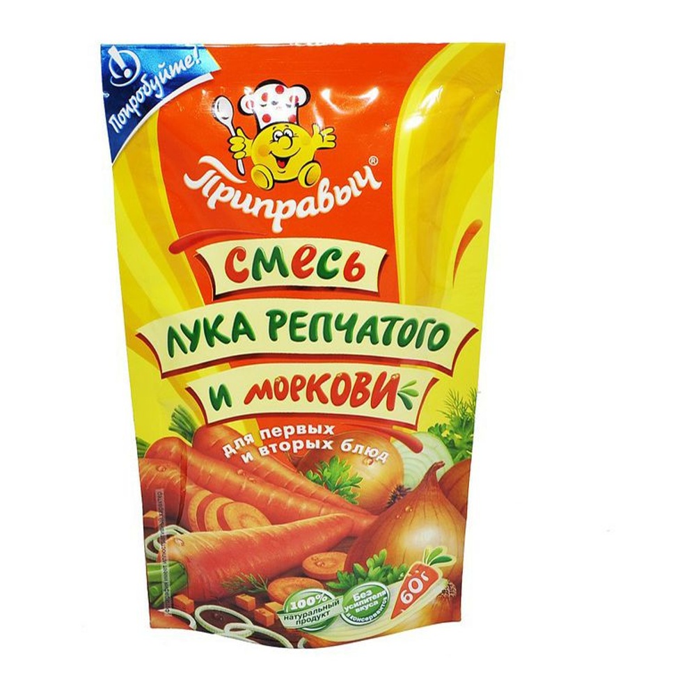 Приправа Приправыч Смесь лука репчатого и моркови для первых и вторых блюд 60г