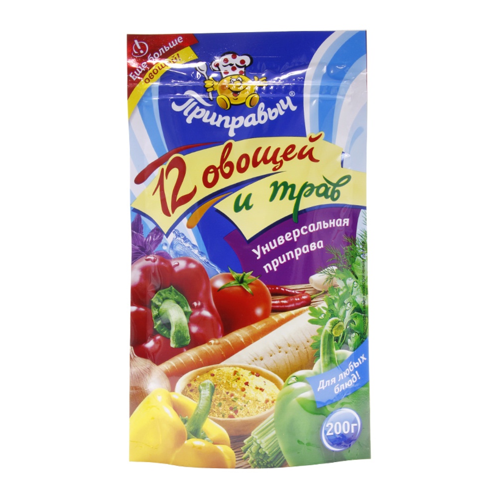 Приправа Приправыч Универсальная 12 овощей и трав для любых блюд 200г
