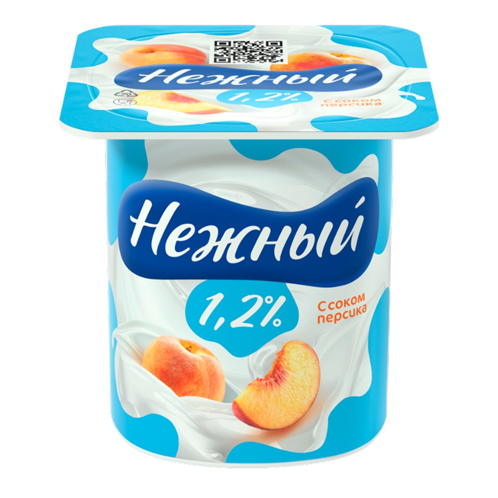Продукт йогуртный Кампина Нежный с соком 1,2% 100г персик