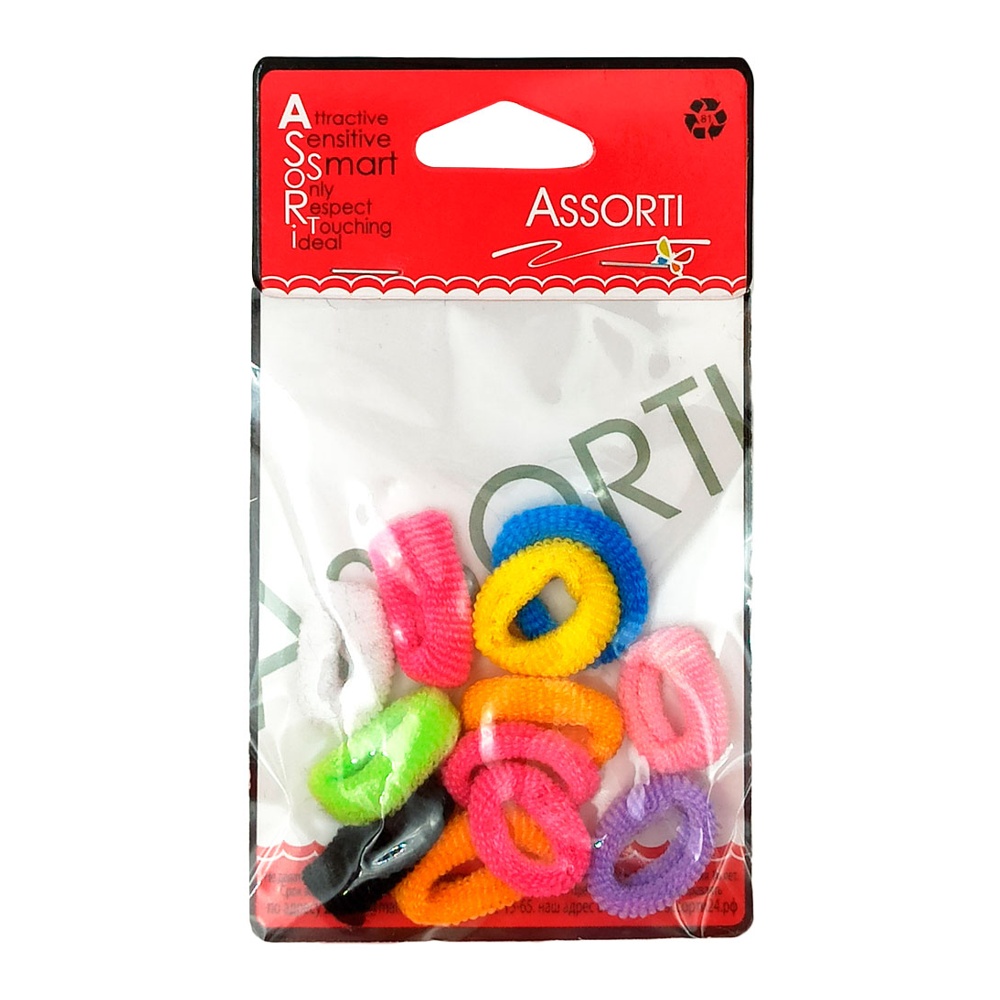 Резинка для волос, набор 12шт А-3030-1