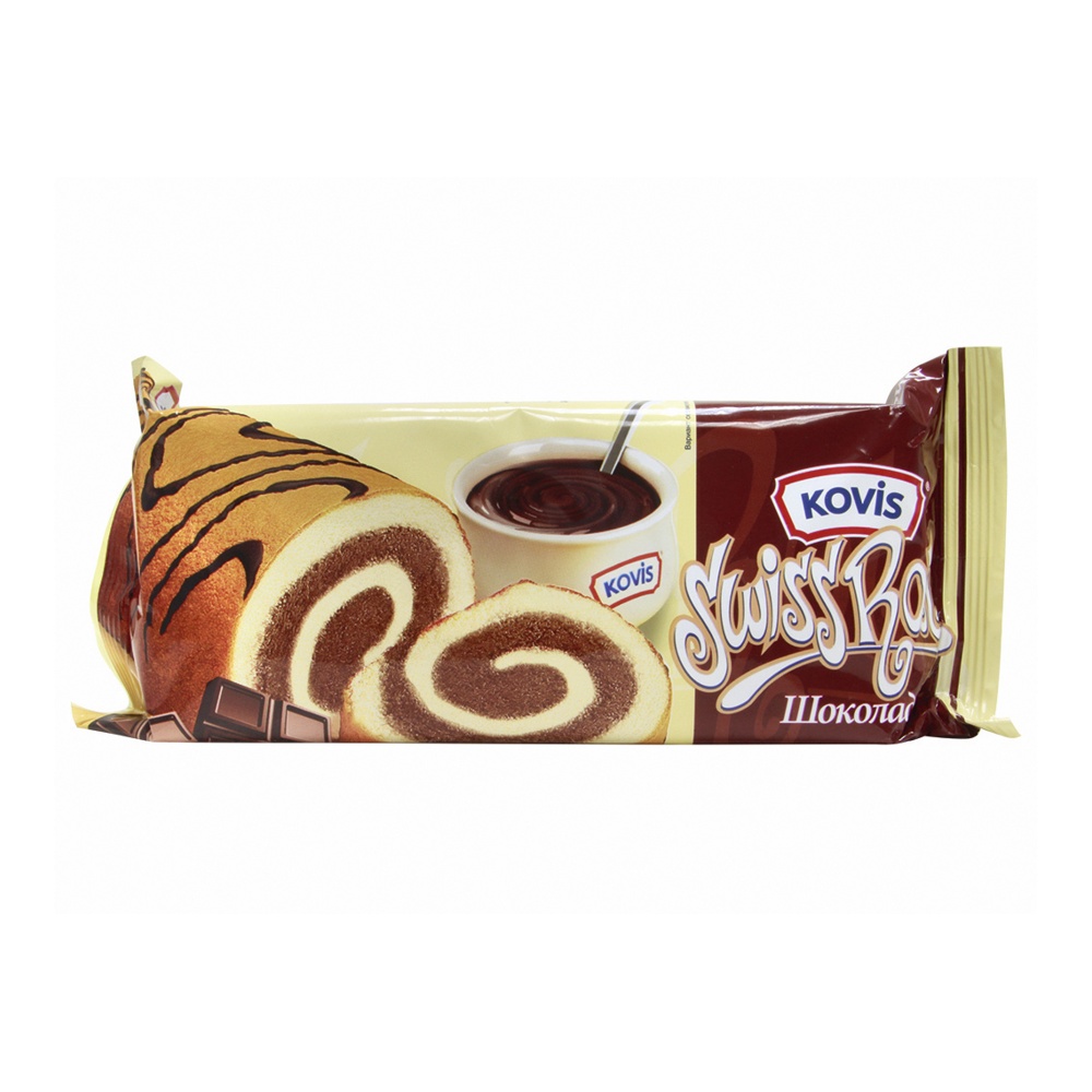 Рулет Ковис бисквитный с шоколадным кремом 175г