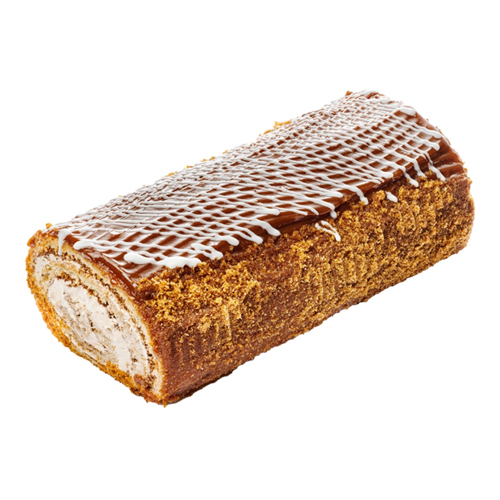 Рулет Медовый со сгущенным молоком 100г контейнер Командор