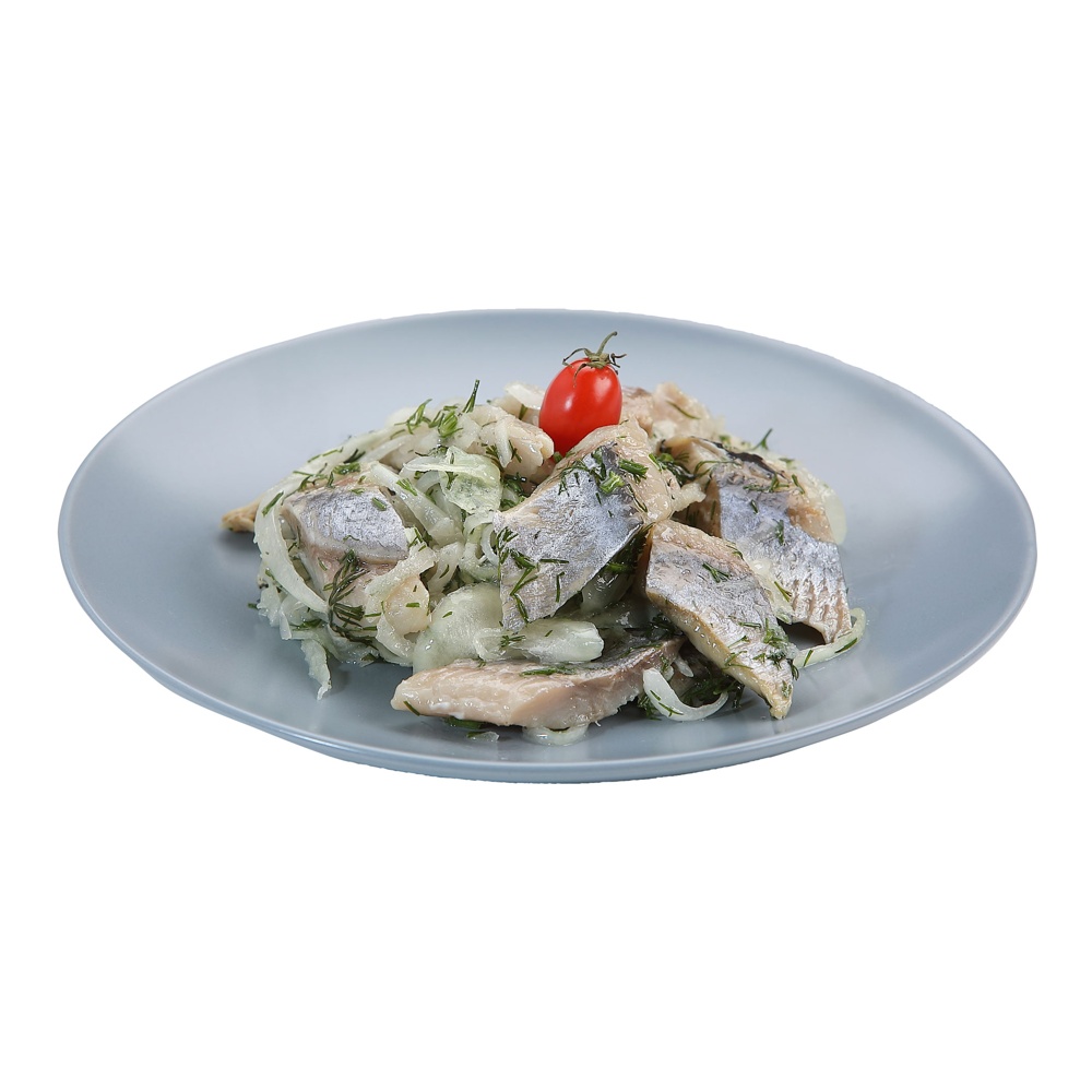 Салат из филе сельди слабосоленой с луком 100г Командор