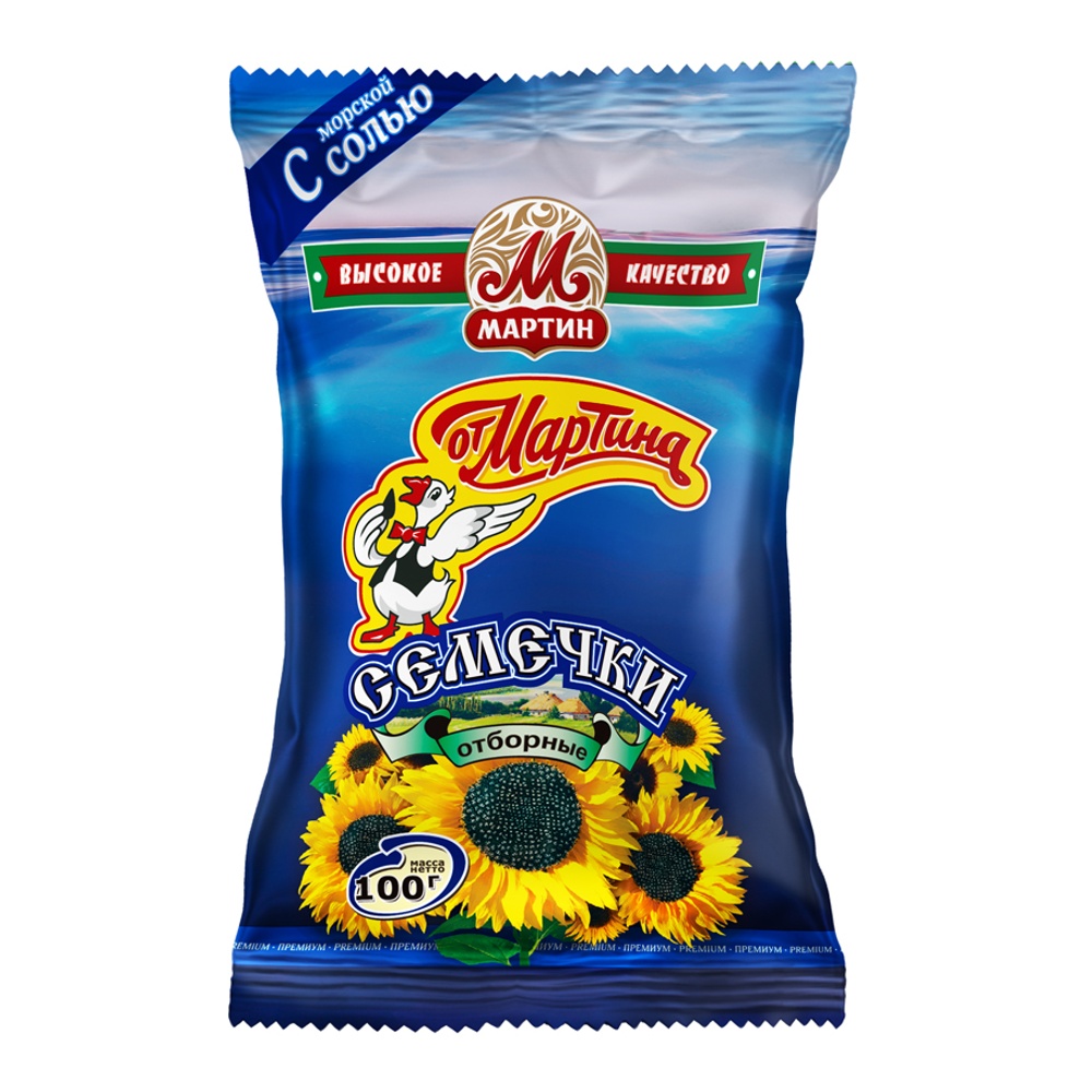 Семечки От Мартина отборные обжаренные с морской солью 100г