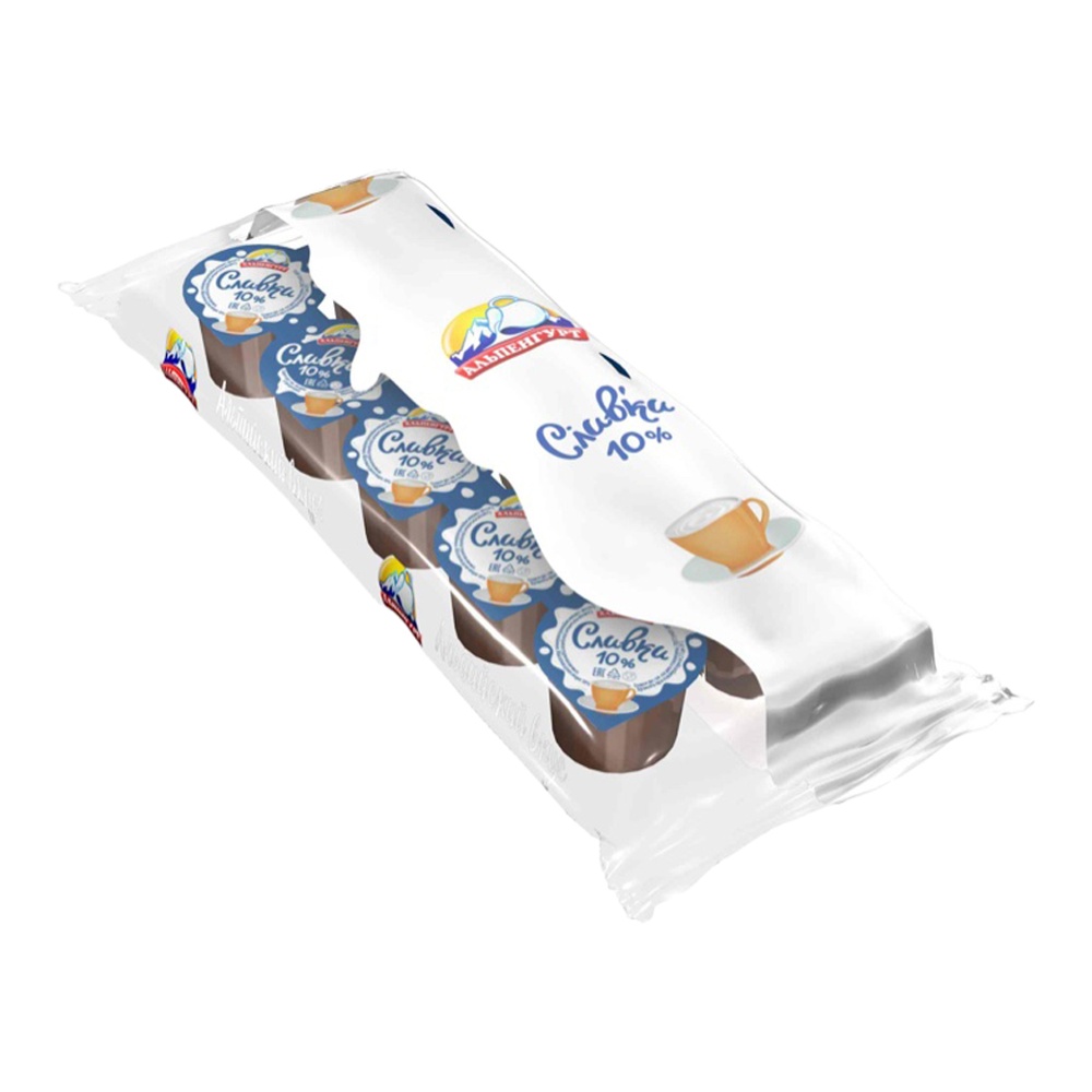 Сливки питьевые Альпенгурт 10% 10г*10 порционные